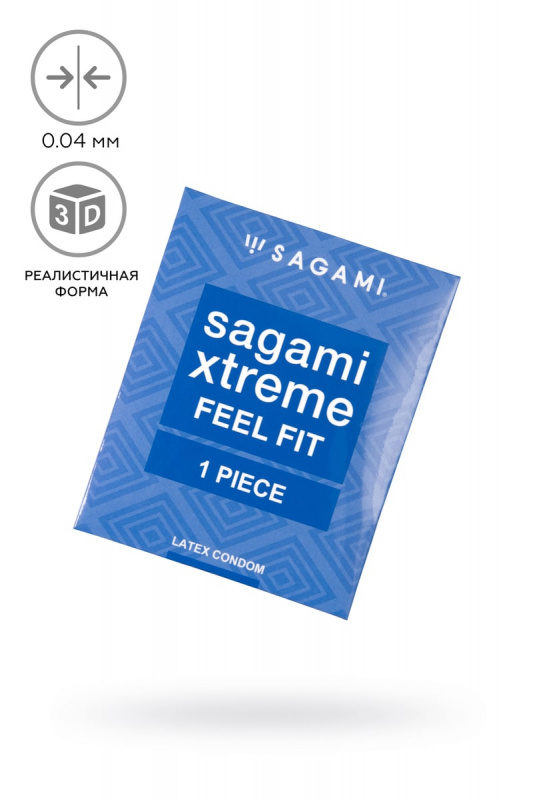 SAGAMI Xtreme Feel Fit, гладкие, 1 шт 